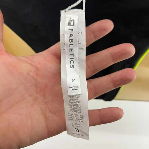 Fabletics Neon Yellow Mesh Top Reversible Bottom Bikini Set Womens - Picture 8 of 10